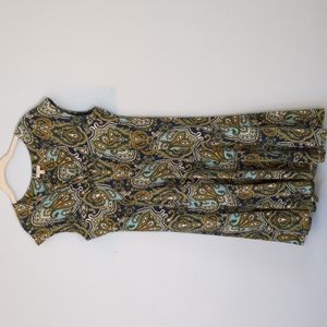 Talbots Petite Paisley cap sleeve dress